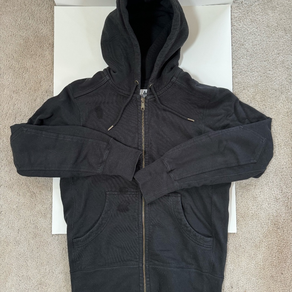 American Giant Classic Hoodie 100% Cotton Men's Medium Full Zip Black